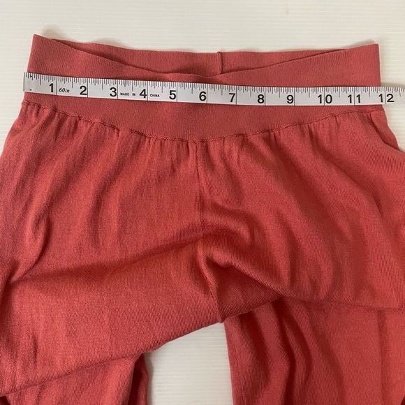 Peruvian Connection Gabrielle Pants In Coral Pima Cotton And Modal Size Small - Picture 6 of 8